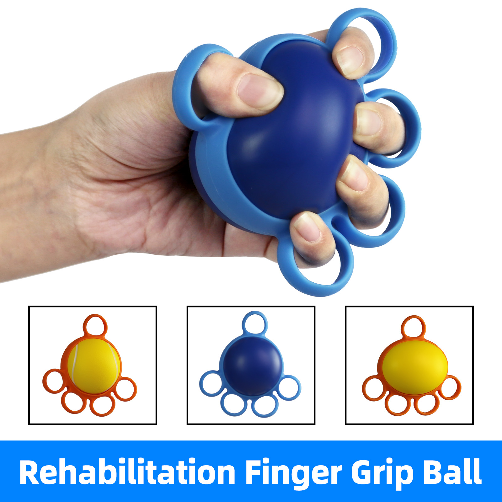 1-1 Grip Ball for Hand Strengthening,Rehabilitation Finger Strengthener for Stroke Recovery,Hand Exercisers Ball for Strength Improvement(JD007HE)(JD001HE)) - Image 1