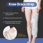 3-Panel Knee Immobilizer Full Leg Support Brace,Adjustable Leg Brace for Knee,Aluminum alloy Straight Knee Splint for Knee Postoperative Injury（JD105KN） - Image 3