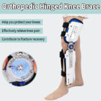 Orthopedic Knee Brace, Adjustable Full Leg Stabilizer Knee Orthosis Splint, Knee Support Brace for Women and Men（JD109KN） - Image 3