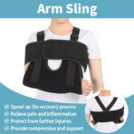 Adjustable Arm Sling for Men and Women, Rotator Cuff Shoulder Brace Supports Including Tear, Fracture, Dislocation,Post Surgery, Shoulder Immobilizer Fits Left and Right Arm (JD010AS)) - Image 2