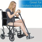 Long Leg Lifter Strap After Knee Surgery,Leg Stretch Strap With Rigid Hand Strap & Foot Loop, Mobility Tool for Wheelchair, Hip & Knee Replacement Surgery(JD016TB) - Image 5