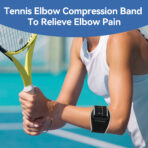 Elbow Brace for Tennis & Golfer's Elbow,Adjustable Elbow Strap for Tendonitis Pain Relief,Arm Support Elbow Wraps with Compression Pad (JD013E) - Image 3