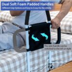 Bed Rails for Elderly Adults Safety,Bed Assist Rail for  with Dual Grab Handles for Easily Getting in & Out of Bed, Bed Rail with Storage Pocket, fits King, Queen, Full, Twin(JD102TB) - Image 3
