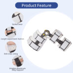 Hinged ROM Knee Brace for Women Men, Post Op Knee Immobilizer with Side Stabilizers, Adjustable Knee Orthopedic Support for Arthritis, ACL, MCL（JD111KN） - Image 4
