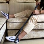 Long Leg Lifter Strap After Knee Surgery,Leg Stretch Strap With Rigid Hand Strap & Foot Loop, Mobility Tool for Wheelchair, Hip & Knee Replacement Surgery(JD016TB) - Image 2