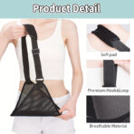 Mesh Arm Sling for Shower Bath,Shoulder Arm Brace for Mild Forearm and Sports Injuries, Breathable Shoulder Support Brace for Left or Right Arm(JD003AS)) - Image 5