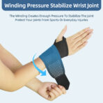 Wrist Brace with Thumb Brace, Adjustable Wrist Wraps Support for Weightlifting, Tennis,Wrist Guard for Carpal Tunnel, Arthritis, Tendonitis, Sprain(JD210W) - Image 3