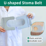Ostomy Belt for Hernia Support,Adjustable Medical Abdominal Stoma Band, Breathable Colostomy and Ileostomy Belt Covers for Women and Men（JD104OB） - Image 2