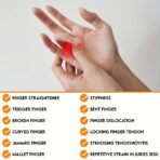 Trigger Finger Splint Right Hand, Left Finger Support Brace for Tendonitis, Stiffness, Curved,Finger Protectors for Thumb, Index, Middle, Ring and Pinky （JD018FS） - Image 3
