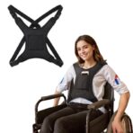 Adjustable Wheelchair Seat Belt for Adults,Wheelchair Chest Harness Safety Belt for Elderly and Disabled,Torso Support Vest Restraint Straps Prevent Sliding（JD106TB）