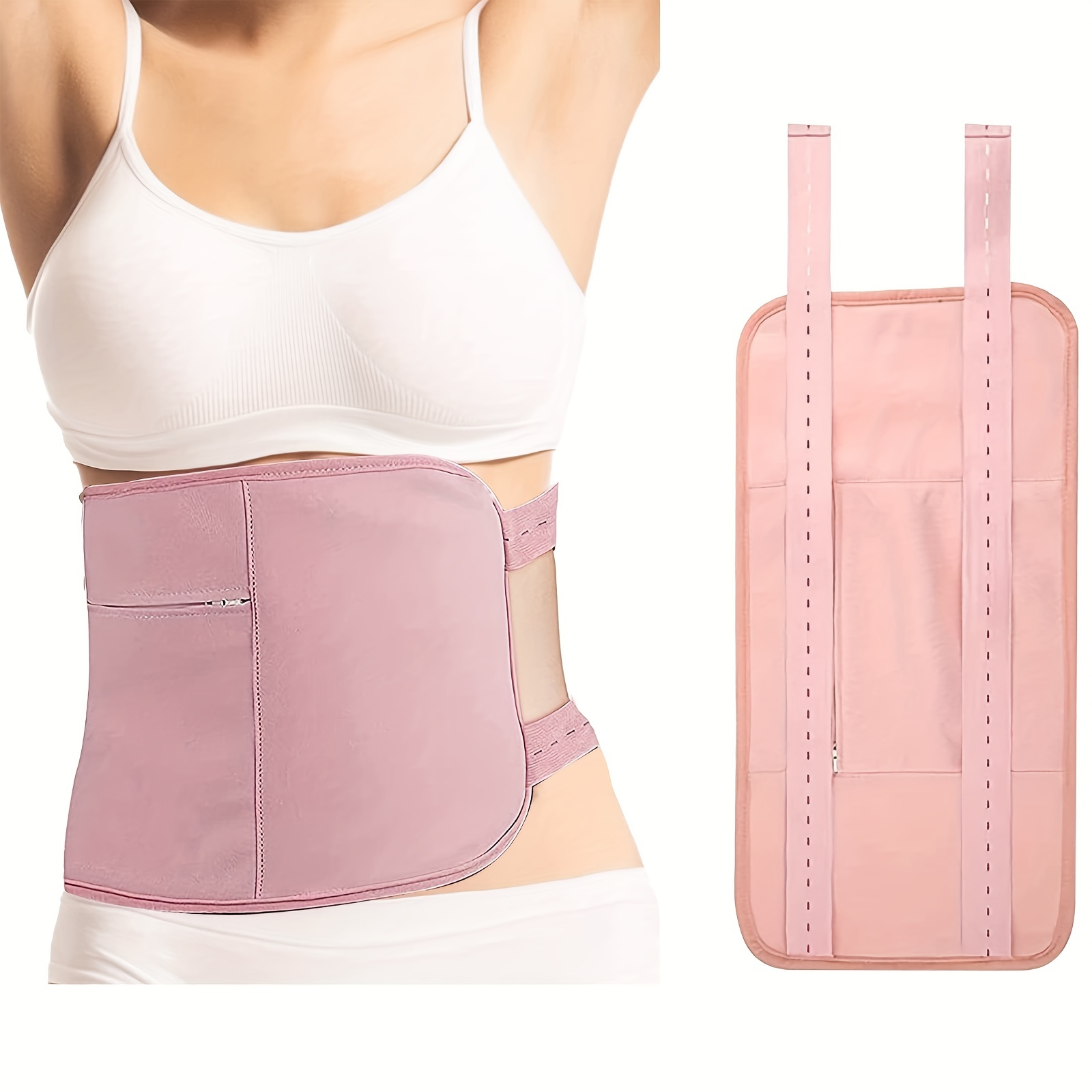 JD001OB Castor Oil Pack Wrap for Stomach,Adjustable Belt Leakproof Castor Oil Bag, Reusable Essential Oil Care Body Wraps for Stomach(JD001OB) - Image 1