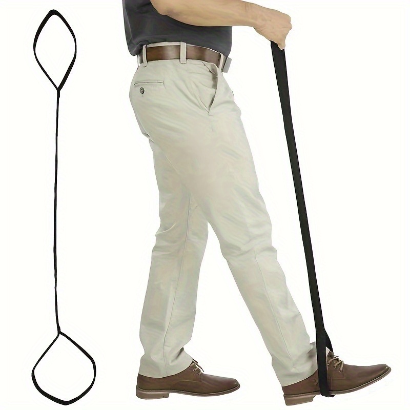 JD016TB Long Leg Lifter Strap After Knee Surgery,Leg Stretch Strap With Rigid Hand Strap & Foot Loop, Mobility Tool for Wheelchair, Hip & Knee Replacement Surgery(JD016TB) - Image 1