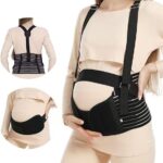Three Piece Pregnancy Belly Band Set,Maternity Belly Support Band for Pregnant Women Mid and Late Trimester,Adjustable Belly Belt for Enhanced Support(JD105PB)