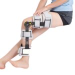 Hinged ROM Knee Brace for Women Men, Post Op Knee Immobilizer with Side Stabilizers, Adjustable Knee Orthopedic Support for Arthritis, ACL, MCL（JD111KN）