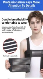 Elastic Fish Ribbon Chest Support Brace Belt Sternum Injuries Adjustable Fixation Band Bruised Fractured Protection(JD007R) - Image 5
