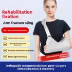 Medical forearm sling, postoperative fixation for arm fractures, breathable mesh shoulder, neck, and wrist brace (JD008AS) - Image 2