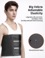 Elastic Fish Ribbon Chest Support Brace Belt Sternum Injuries Adjustable Fixation Band Bruised Fractured Protection(JD007R) - Image 7