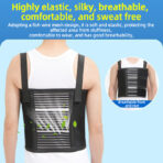 Elastic Fish Ribbon Chest Support Brace Belt Sternum Injuries Adjustable Fixation Band Bruised Fractured Protection(JD007R) - Image 2