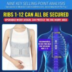 Adjustable Unisex Elastic Rib Injury Support Bracket Comfortable Breathable Chest Rib Fixation Belt Wholesale Strong Comfortable（JD004R） - Image 3