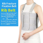Adjustable Unisex Elastic Rib Injury Support Bracket Comfortable Breathable Chest Rib Fixation Belt Wholesale Strong Comfortable（JD006R） - Image 2