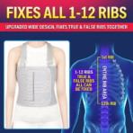 Adjustable Unisex Elastic Rib Injury Support Bracket Comfortable Breathable Chest Rib Fixation Belt Wholesale Strong Comfortable（JD006R） - Image 3