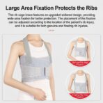 Adjustable Unisex Elastic Rib Injury Support Bracket Comfortable Breathable Chest Rib Fixation Belt Wholesale Strong Comfortable（JD004R） - Image 8