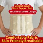 Breathable Lumbar Support Belt Men/women Back Pain Relief Adjustable Waist Brace Strap Adult Skin Pcs Spandex & Nylon(JD118B) - Image 12