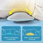 3D Memory Foam Lumbar Support Pillow for Relief From Back Pain and Sciatica Comfortable Ergonomic Breathable Slow-recovery（JD112B） - Image 4
