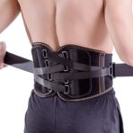 Hot Sales Polyester Back Support Belts Portable Lumbar Support Brace Back Adjustable Brace for Lower Back Pain(JD105B) - Image 3