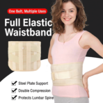 Lower Back Brace Spine Support Waist Belt Orthopedic Breathable Lumbar Corset Adjustable Double Straps Removable Pad Spandex(JD117B) - Image 6