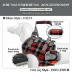 Adjustable Portable Polyester Dog Lift Harness Breathable Plaid Elderly Disable Rehabilitation Pet Leg Support for Front Back（JD006DC） - Image 8