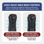 Ankle Brace Adjustable Compression Support Achilles Tendonitis Foot Sprains Heel Pain Relief Breathable Medical Wrap Men Women（JD220A） - Image 9