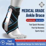 Cross-Border Professional Unisex Anti-Sprain Ankle Brace Fixation Adjustable Removable Polyester Fibers Ankle Support Plate for（JD211A） - Image 12