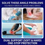 Cross-Border Professional Unisex Anti-Sprain Ankle Brace Fixation Adjustable Removable Polyester Fibers Ankle Support Plate for（JD211A） - Image 9