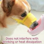 Nylon Mesh Dog Muzzle with Adjustable Straps Breathable Design for Outdoor Use（JD009DC） - Image 5