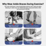 Ankle Brace Adjustable Compression Support Achilles Tendonitis Foot Sprains Heel Pain Relief Breathable Medical Wrap Men Women（JD220A） - Image 5
