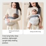 Newborn Sling Carrier Adjustable Hip Carrier Cotton Sling Toddler Carrier（JD003BS） - Image 3